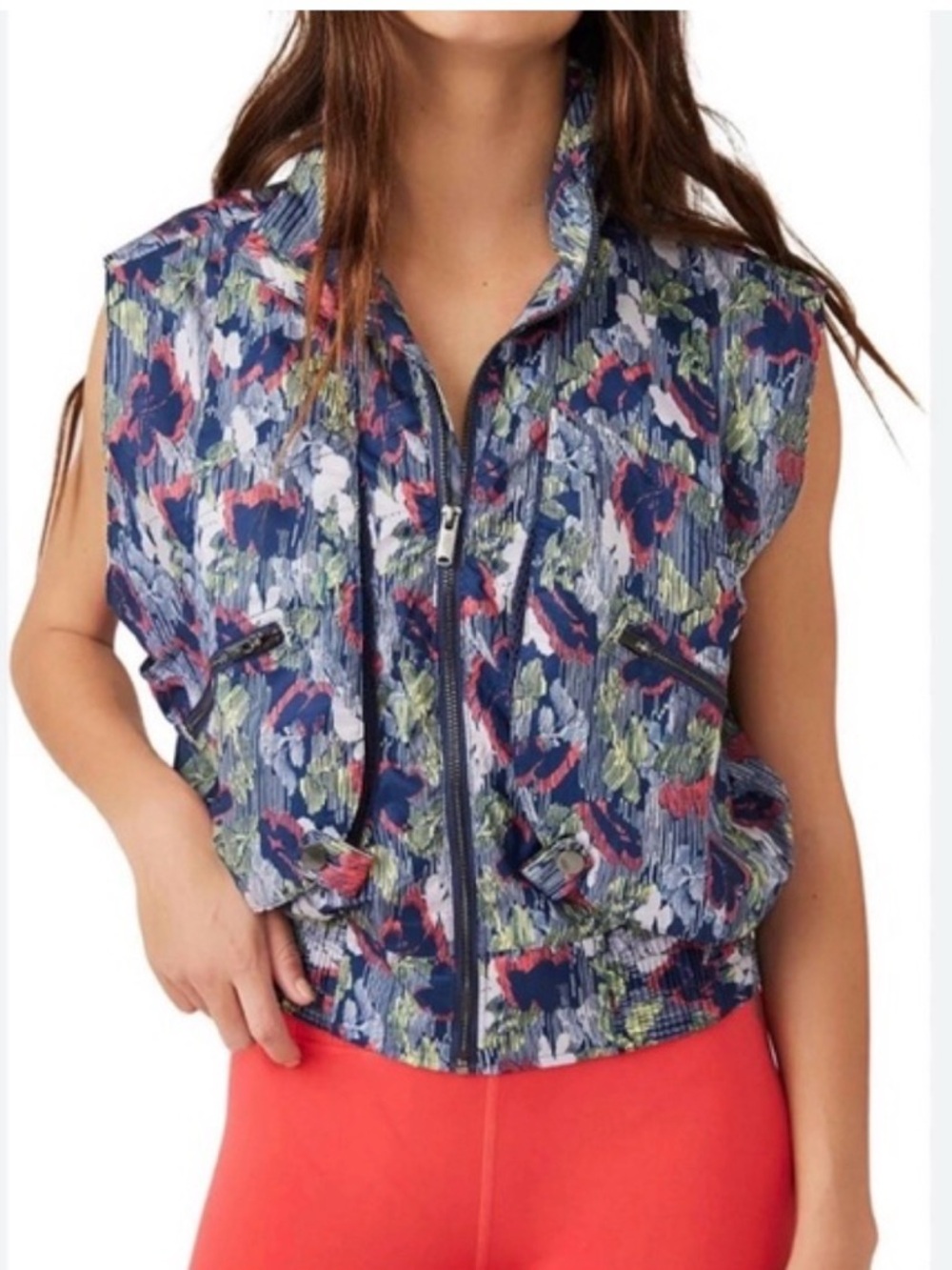 Free people movement off the Grid Vest supernova floral medium NWT